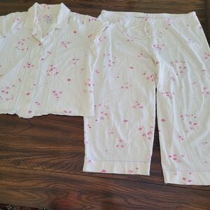 Vintage Aria Pajama Set Floral Lace Dainty Cottagecore Coquette